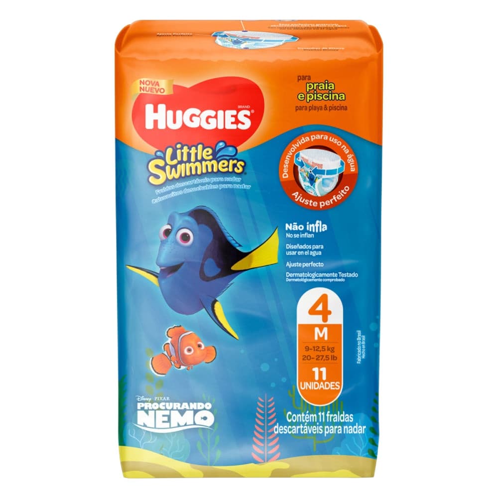 Fralda para Piscina Huggies Little Swimmers M com 11 Unidades