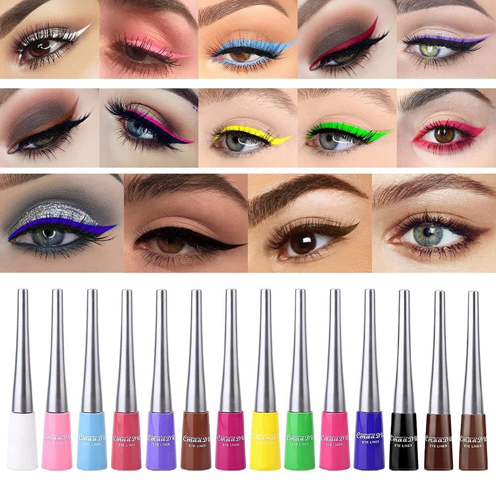 Delineadores Para Os Olhos Coloridos , Delineador À Prova D'água , Lápis Arco-Íris De Longa Duração