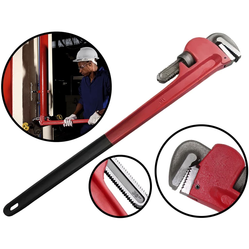 Chave De Grifo 36 Polegadas Aço Carbono Resistente Fertak	2217