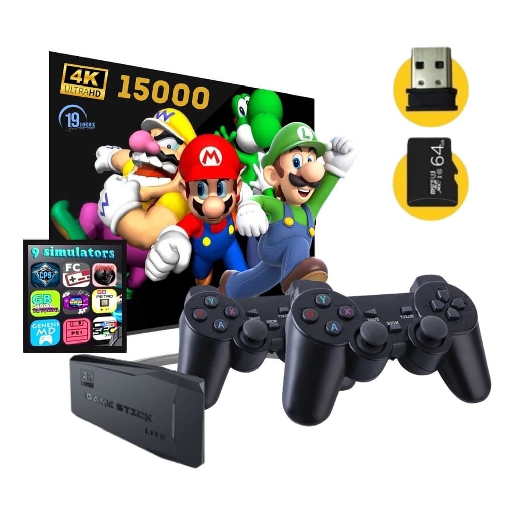 Vídeo Game Retro® Milhares Jogos Antigos Conecta Hdmi Stick