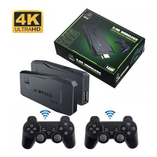 Console portatil USB video game c/ 10 mil jogos clássicos de varias plataformas - Video game 4k HDMI c/ Controles S/ Fio