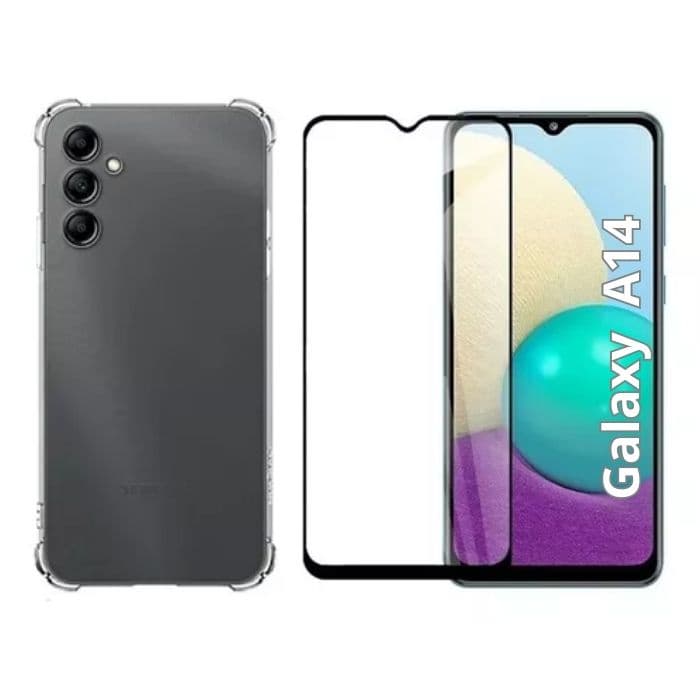 Kit Capa Anti impacto + Pelicula 3D Para Samsung A14