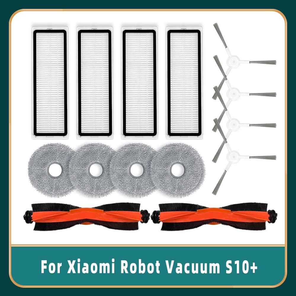 Para Xiaomi Robô Vácuo S10 Plus/S10+/S20+ Peças De Reposição Escova Lateral Principal Filtro Hepa Mop Almofada Acessório
