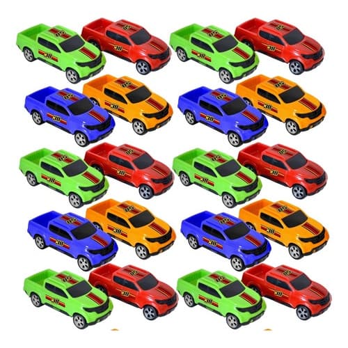 Kit 20 Brinquedo Carrinho Pikup Caminhonete Atacado Doação Brincadeira de Transporte Infantil