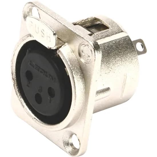 Conector Cannon Fêmea 3 Polos Para Painel Metal Storm Pacote C/5 UN