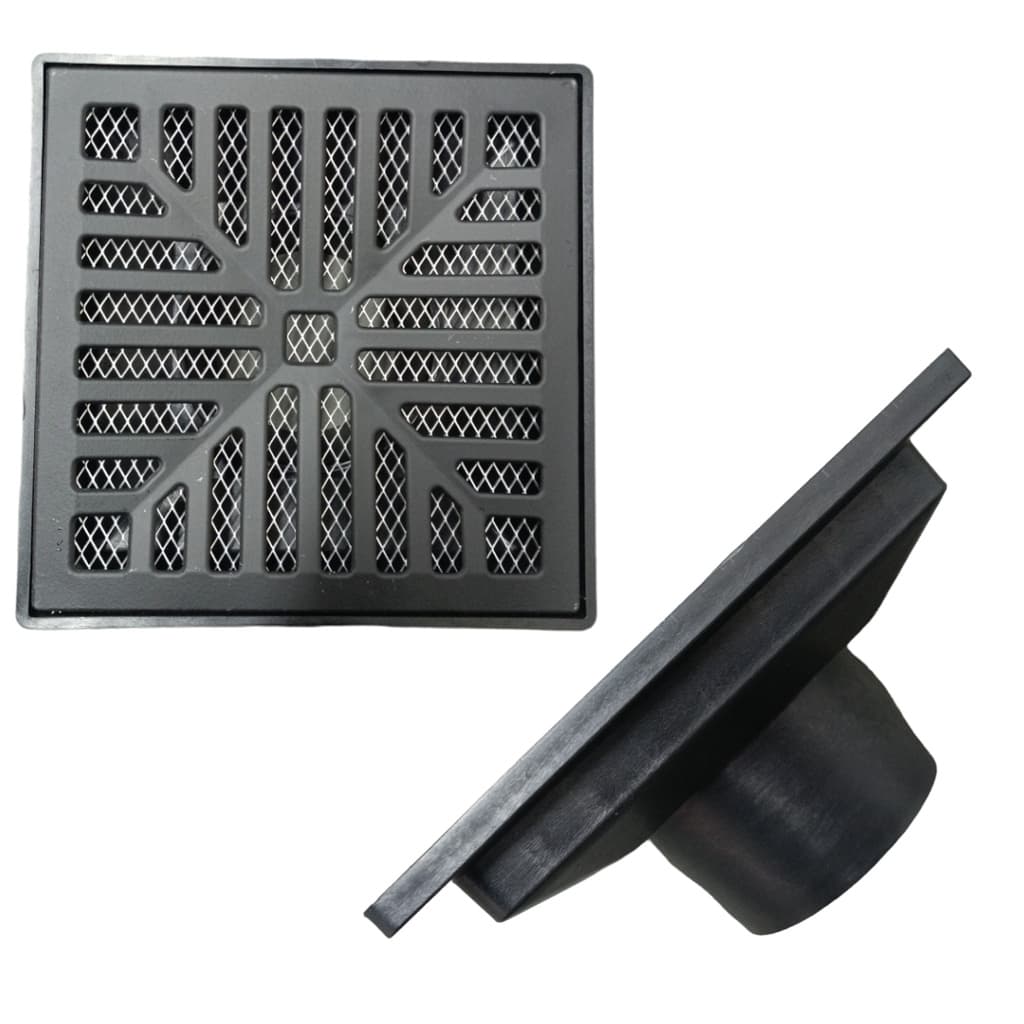 Ralo Aluminio Preto Fosco 20x20 Coletor 4 Polegadas Tela