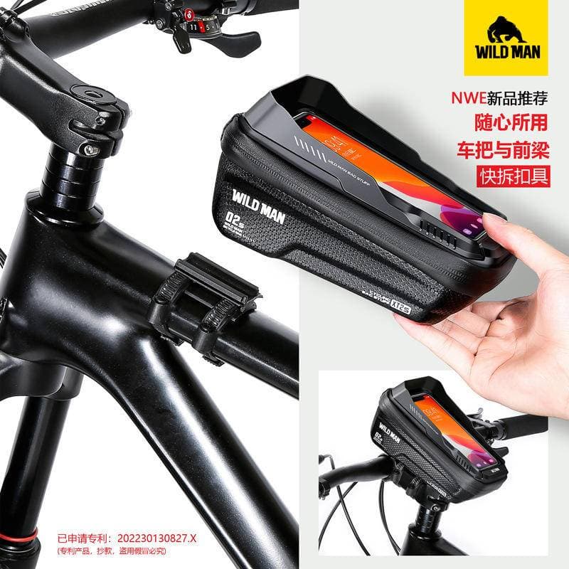 Bolsa Frontal De Navegação WILDMAN XT2S Bicicleta EVA Com Tela Sensível Ao Toque