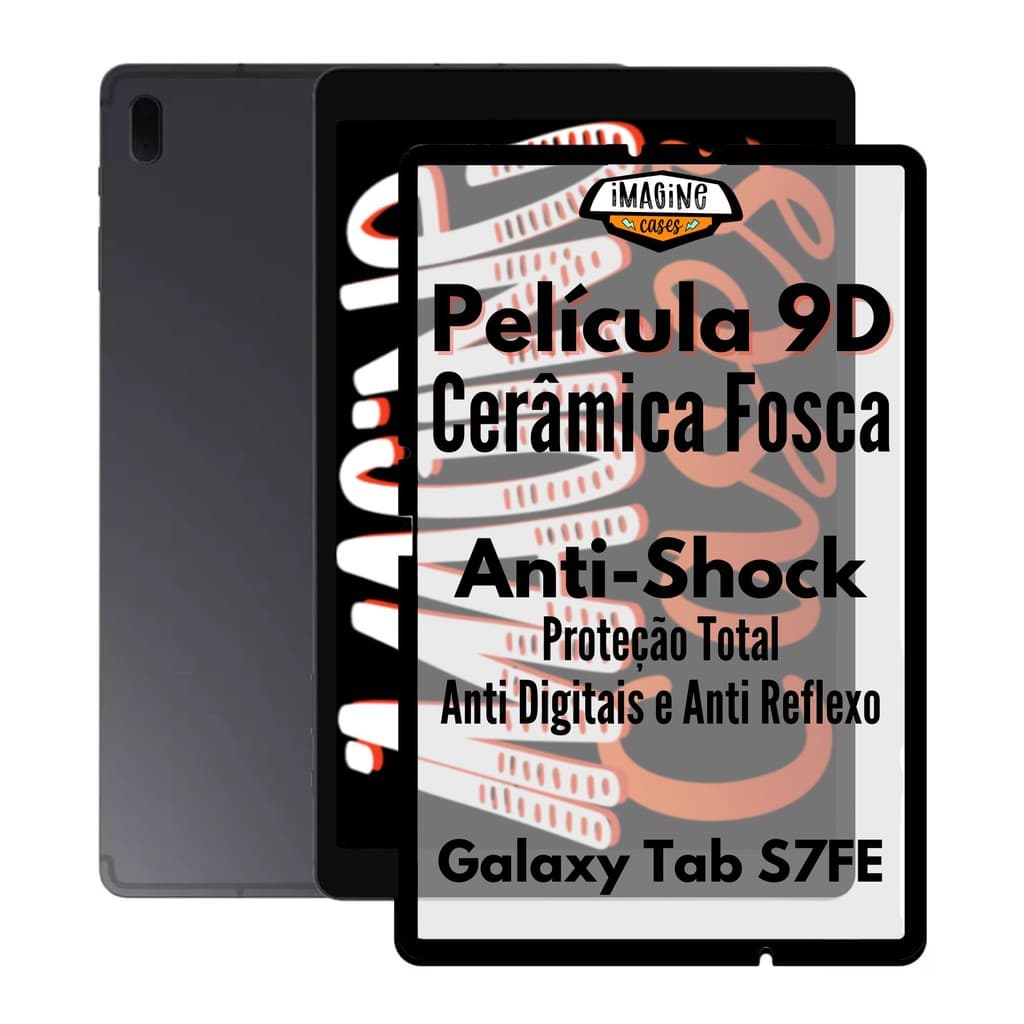 Película Cerâmica Fosca Resistente Para Galaxy Tab S7 FE