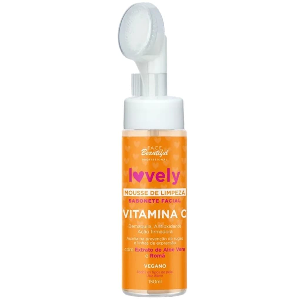 Sabonete Mousse de Limpeza Facial com Vitamina C Lovely