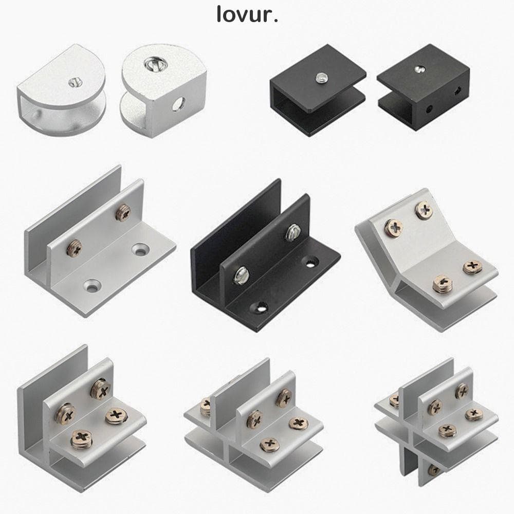 Grampos De Vidro LOVUR , Suporte De Prateleira Para Móveis De Painel Com Acabamento Em Níquel Prateleiras De 6-12mm