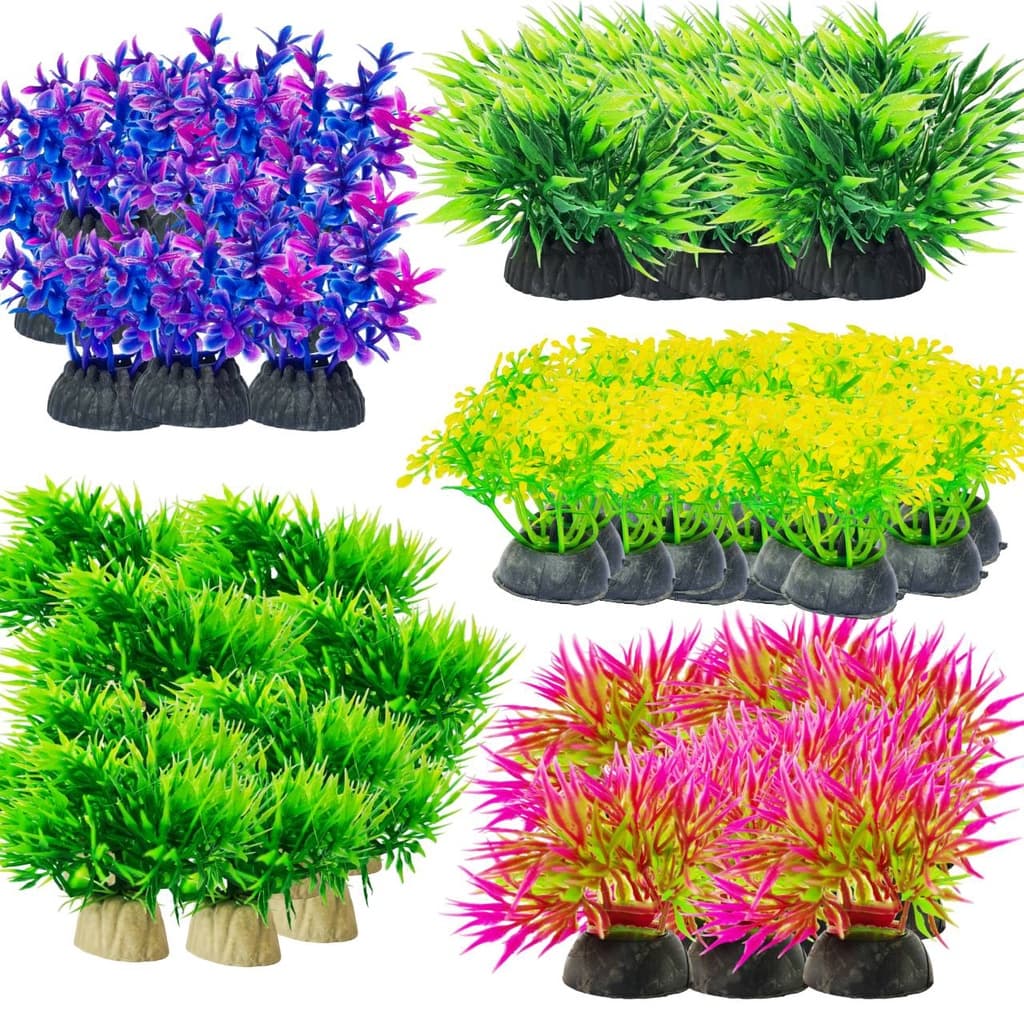 10 mini Planta Artificial Plantinha decoração para aquário