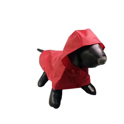 Roupa Pet Capa de Chuva Vermelha impermeável capinha cachorro