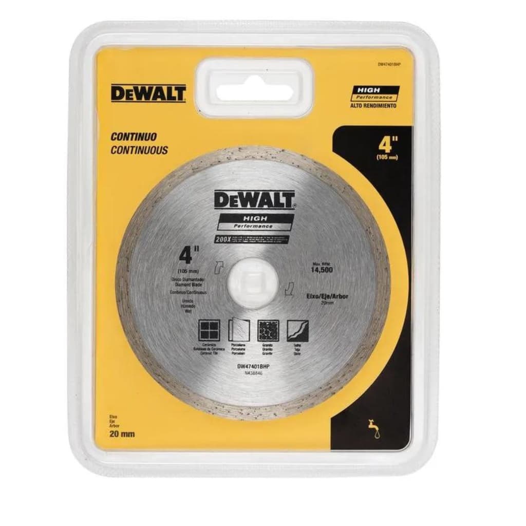 Disco De Corte Diamantado Contínuo 4" 105mm DeWalt