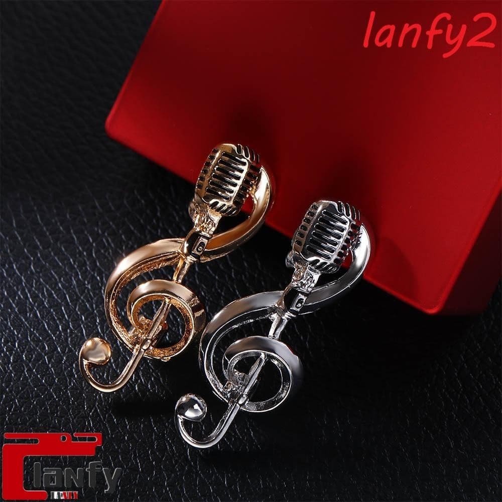 LANFY Microfone Broche De Colarinho Lapela Acessórios De Jóias Crachá Alfinete De