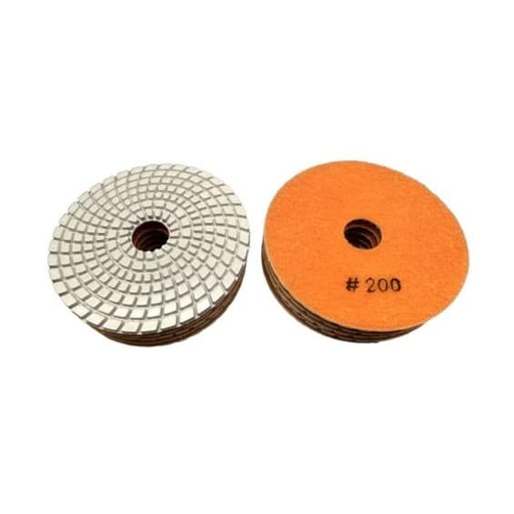 Lixa Branca Diamantada Tipo Velcro 4" Grão 200