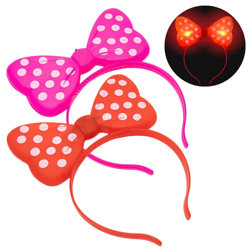 Tiara Arco Com Luz Pisca Da Minnie