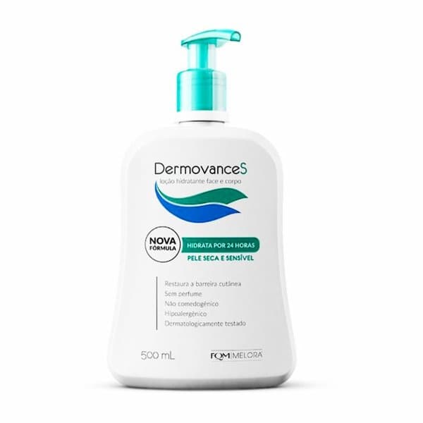 Dermovance S Loção Hidratante Rosto e Corpo Pele Seca e Sensível 500ml