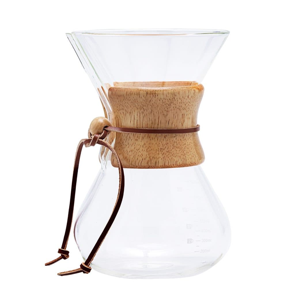 Passador de Café em Vidro com Colar de Madeira 800ml Oxford