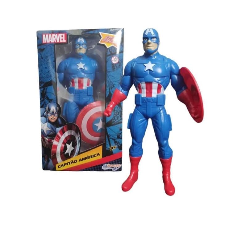 Boneco marvel capitao america all seasons 22cm - SEMAAN