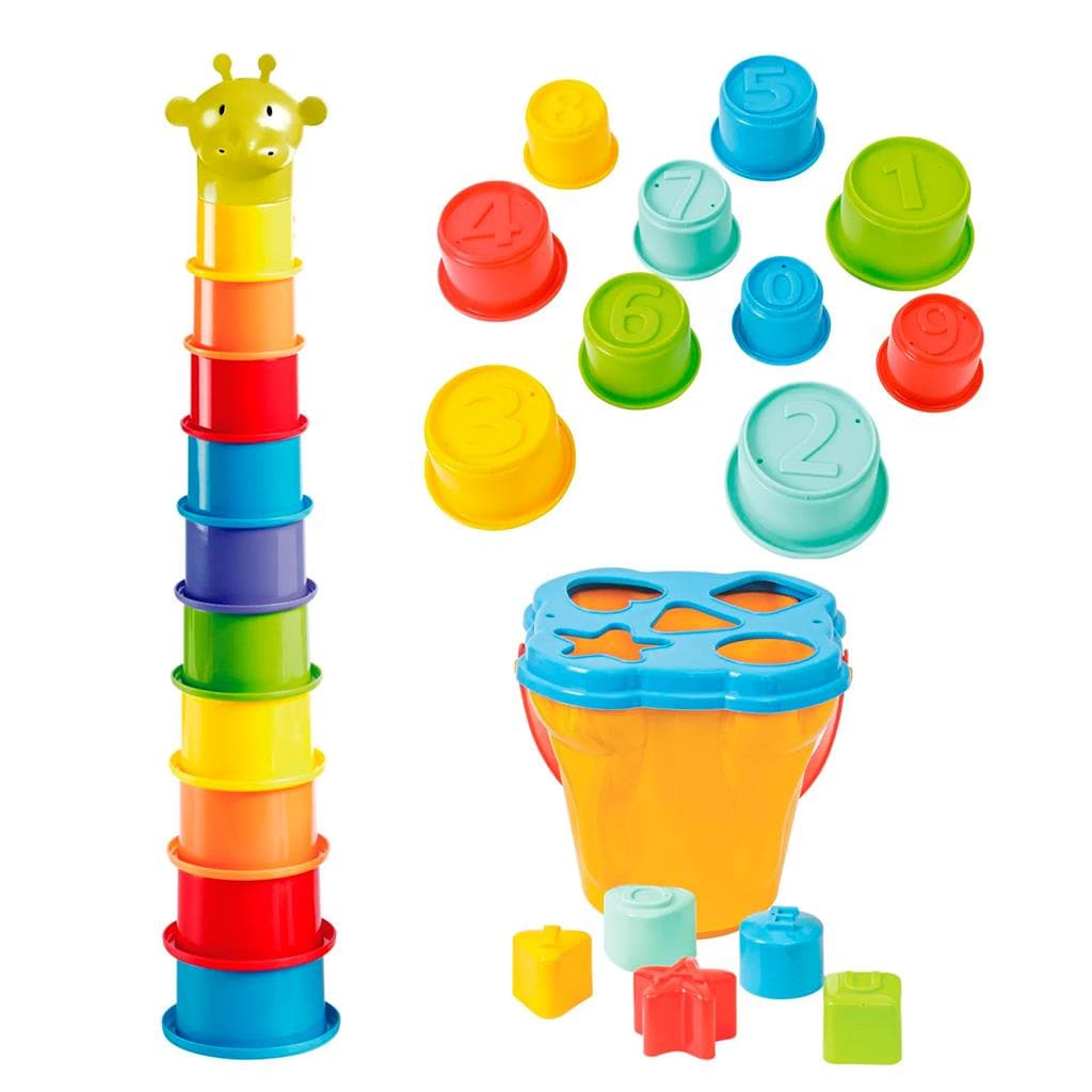 Giraffe Tower Torre DIdatica De Montar Brinquedo Para Bebes Educativo Infantil Com Formas De Encaixar Pedagogico Interativo Torre Da Girafa - Maptoy