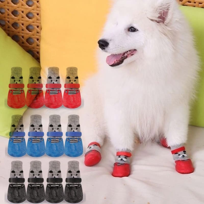Estone Meias Para Cães De Estimação , Sapatos Antiderrapantes Atividades Ao Ar Livre , À Prova D'água , Grandes , Anti-S