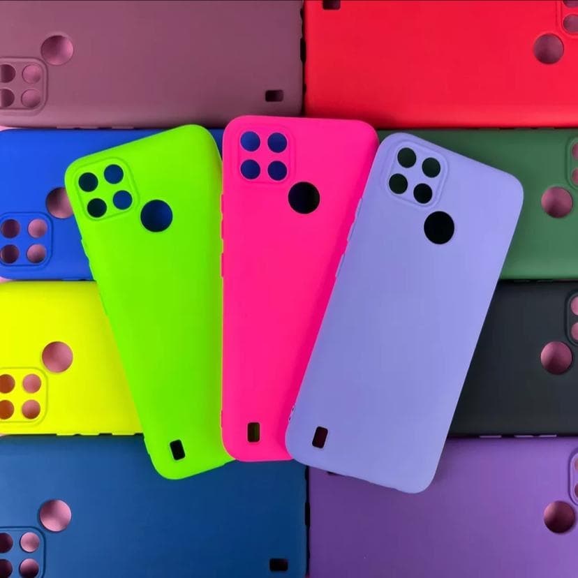 Case Capa Capinha Realme C21Y Silicone Aveludado Proteção de Câmera