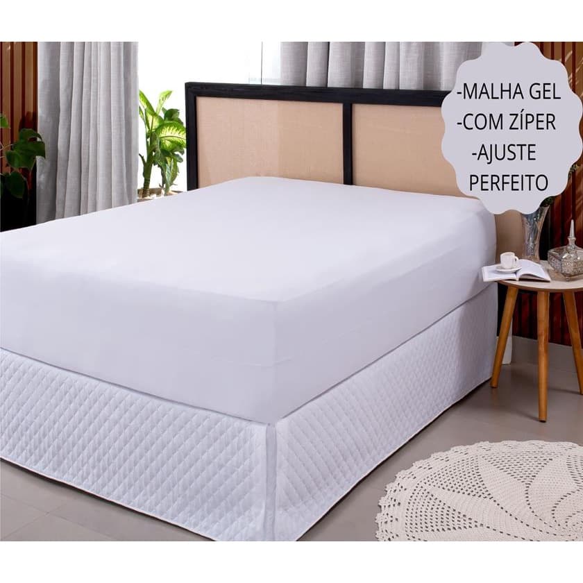 Capa de Colchao Cama Solteiro Com Ziper 1,88m x 88cm x 30cm