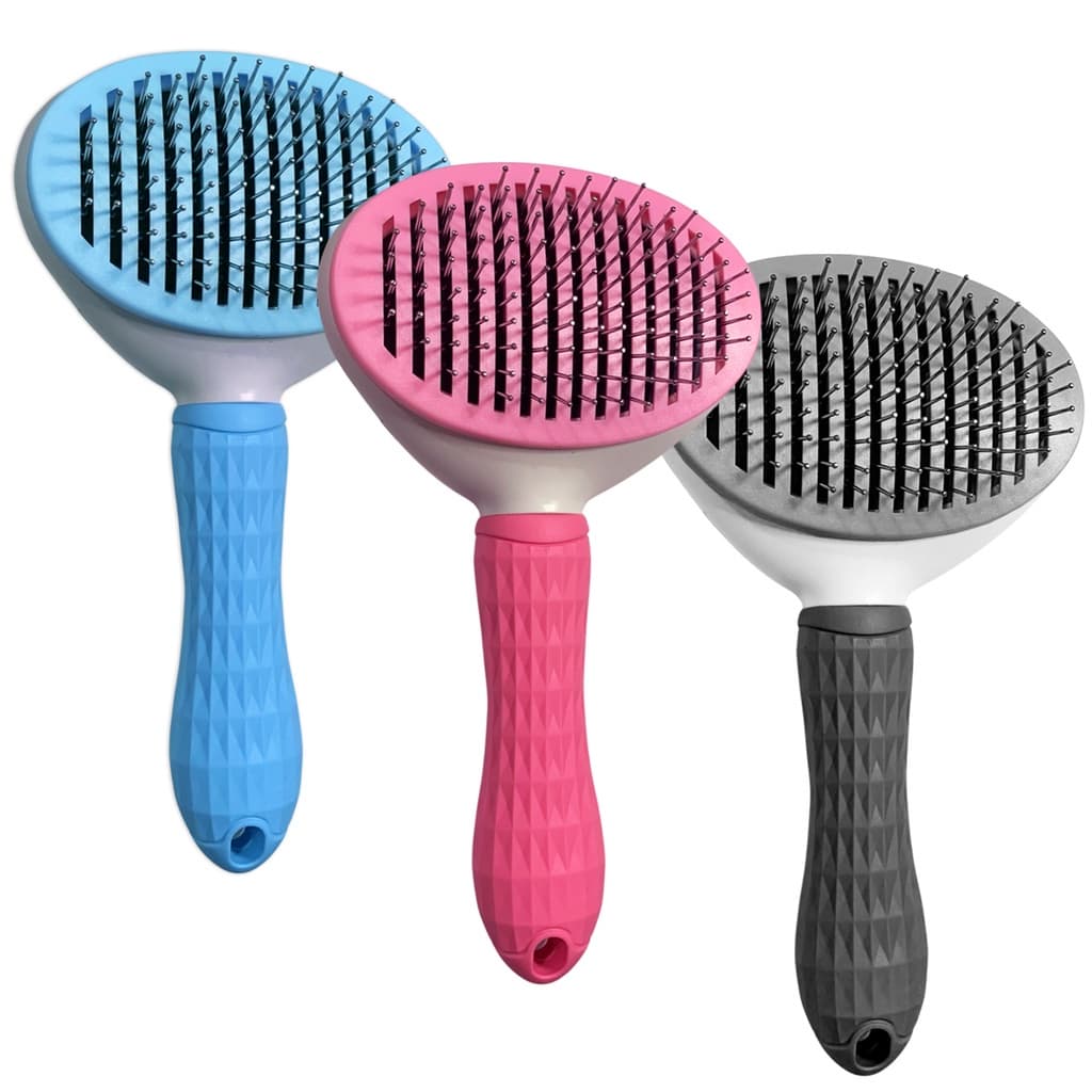 Escova Pelos Pet Rasqueadeira Automatica Rasqueadeira Magica Gato Cao Top Cachorro Pets Auto Limpante