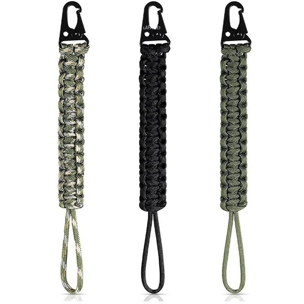 Gancho Tático Paracord Corda Para Camping Exterior Fivela De Chaveiro Anti Perda De Chave Cinto De Sobrevivência Mochila