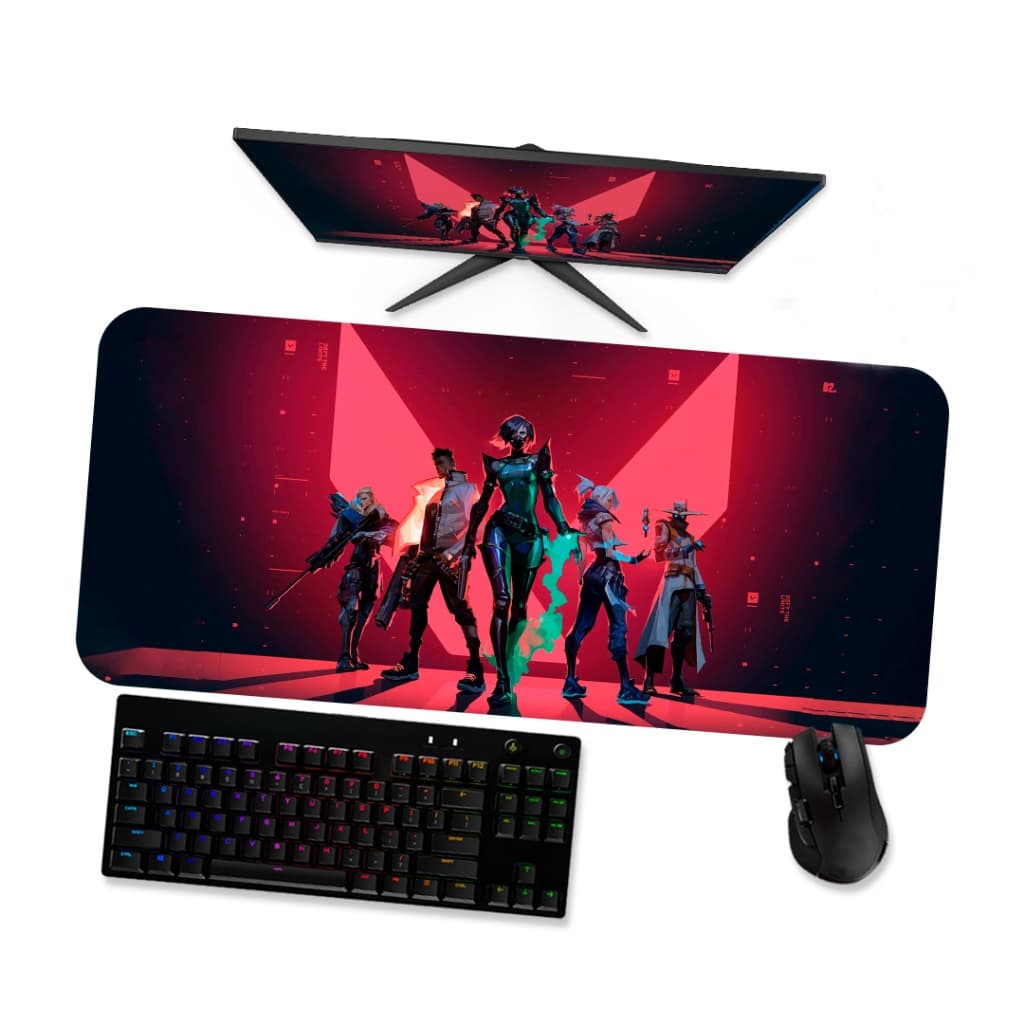 Mouse Pad Gamer Grande  Valorant Equipe 1  90x40 80x40 60x40 70x30 45x40