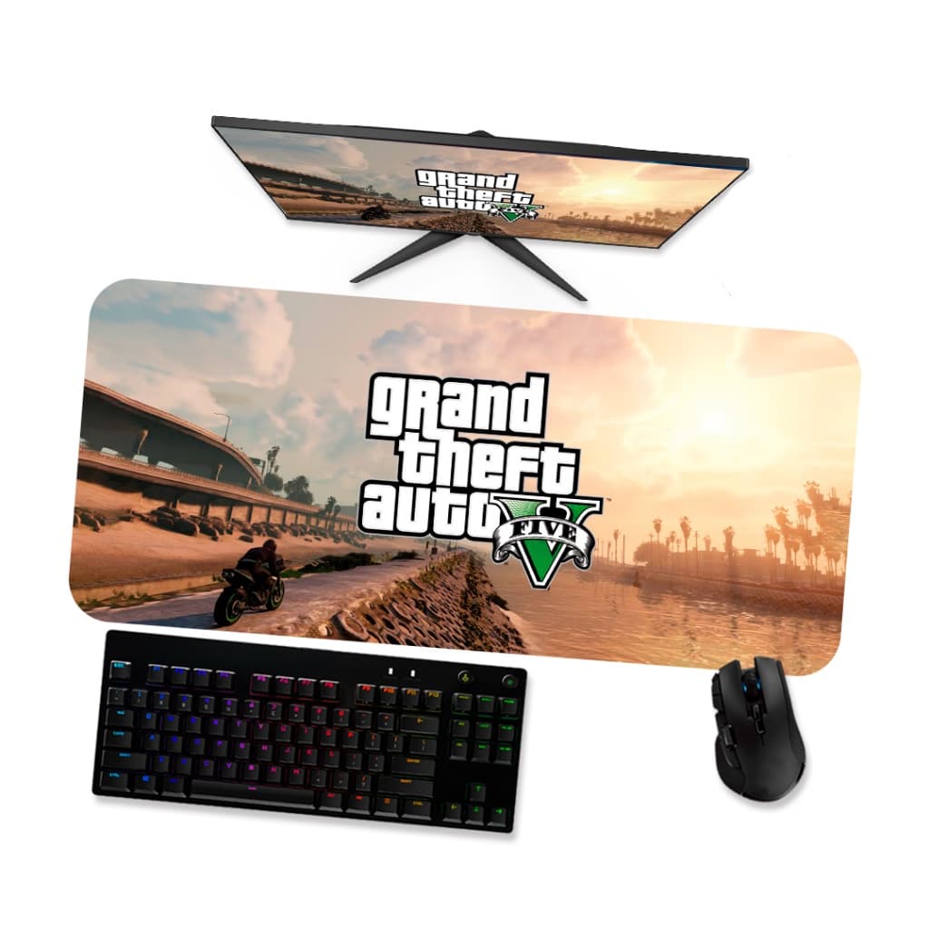 Mouse Pad Gamer Grande GTA  CENÁRIO 1 90x40 80x40 60x40 70x30 45x40