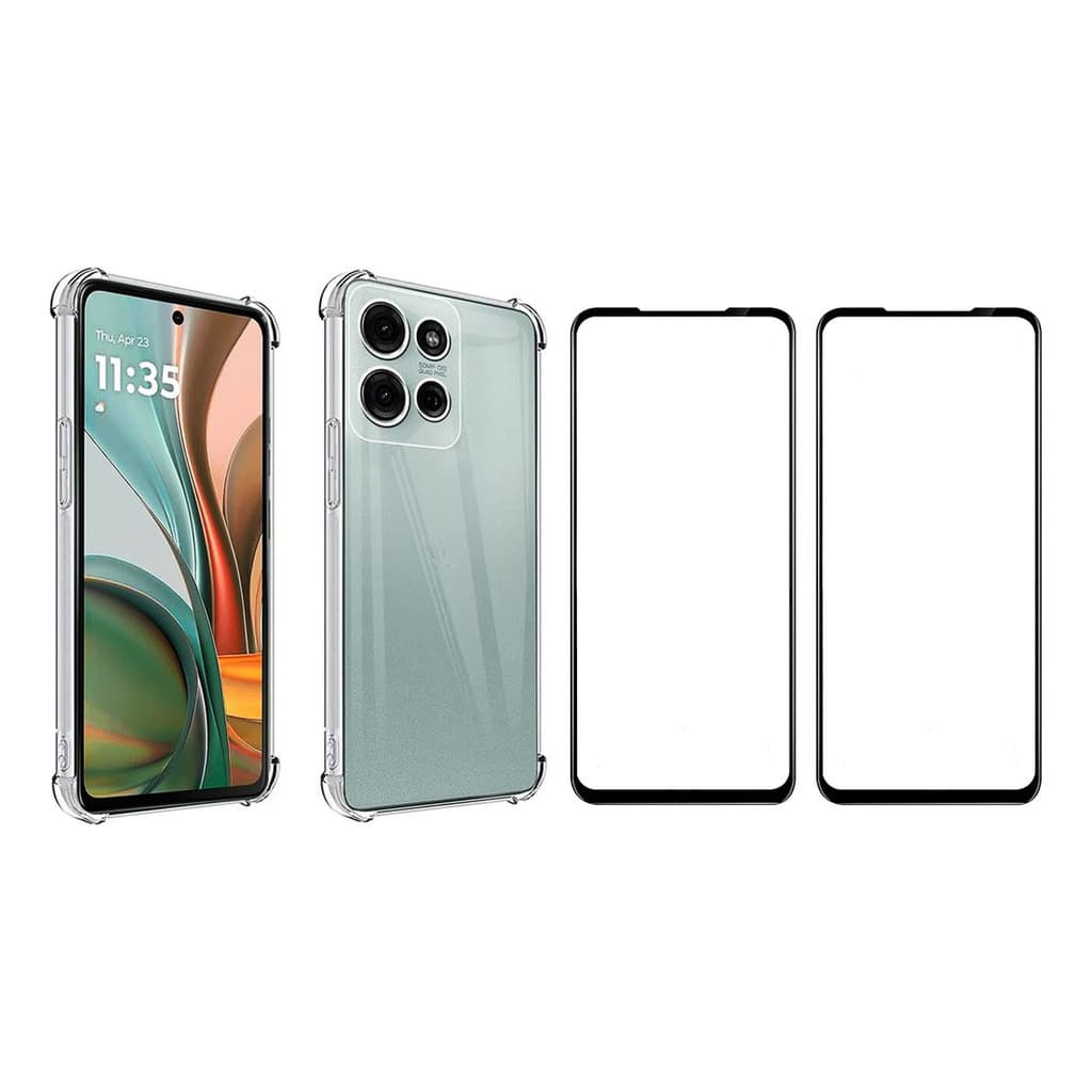 Capa Capinha Case + 2 Película Vidro 3d Para Moto G75 6.7pol
