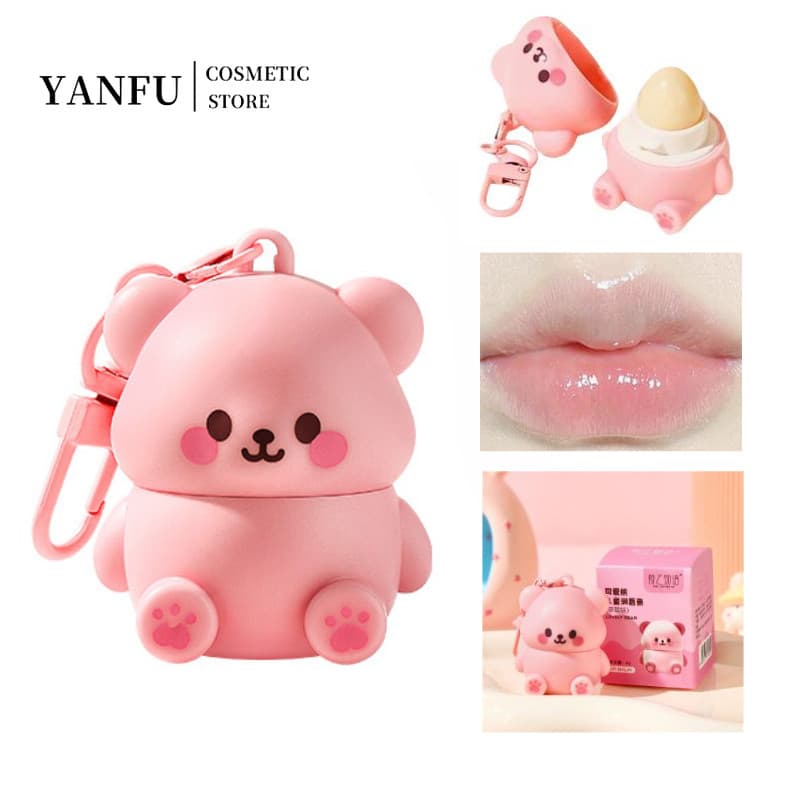 Cute Little Bear Lip Balm Batom Hidratante E Seco Crack Infantil