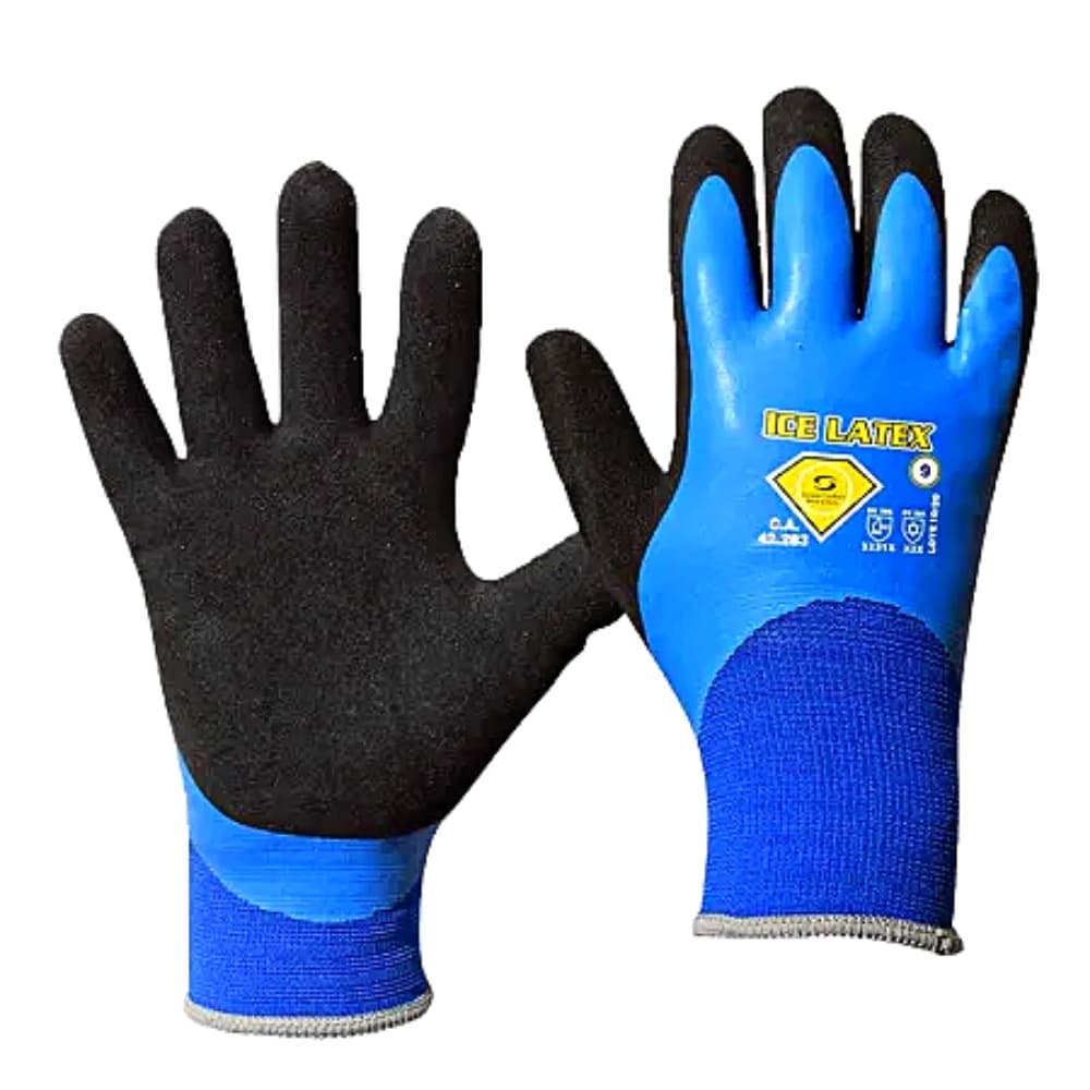 Luva Térmica SS Ice Latex para Baixa Temperatura Anti Corte Banho Nitrilico Duplo com Forro Interno Impermeável