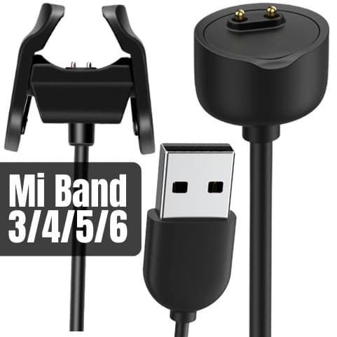 Cabo Carregador Usb Para Relógio Xiaomi Mi band 10, 9, 8 Miband 9 Pro Mi Band 7, 6, 5, e 4