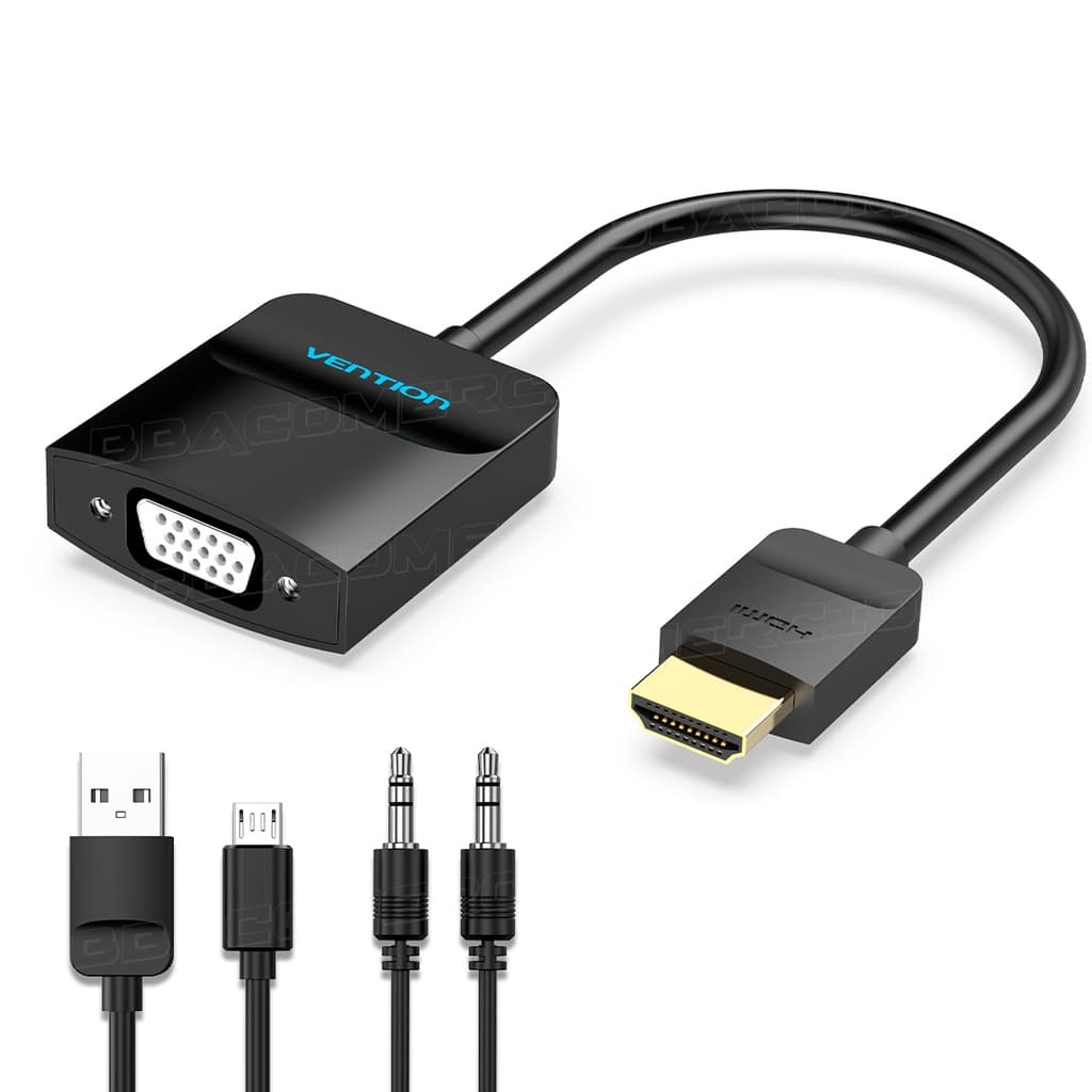 Adaptador HDMI Para VGA 1080p Xbox Ps3 Ps4 Projetor Tv Box