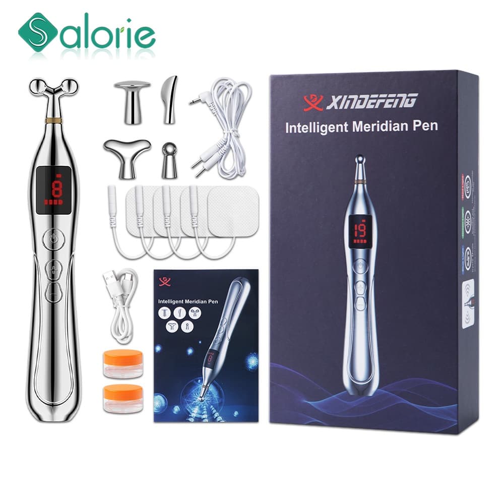 SALORIE USB TENS Recarregável Acuponto Massagem Caneta Estimulador Muscular Alívio Da Dor Meridiano Energia Acupuntura E Moxabustão Massajador Pode Encontrar Inteligentemente Pulso