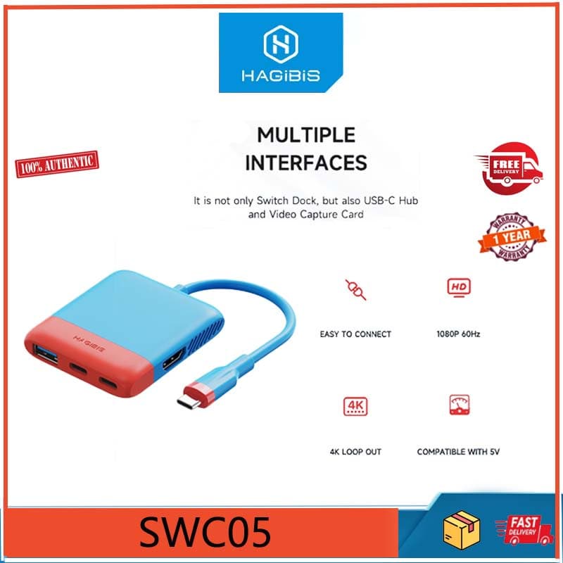 Placa De Captura De Vídeo Hagibis SWC05 Switch , Nintendo/OLED Base De TV Portátil , Jogos , Expansão Para Notebooks