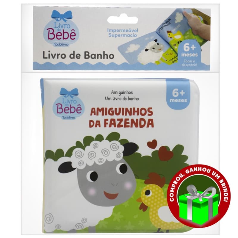 Livro Amiguinhos - Um Livro de Banho: Amiguinhos da Fazenda Todolivro Crianças Filhos Infantil