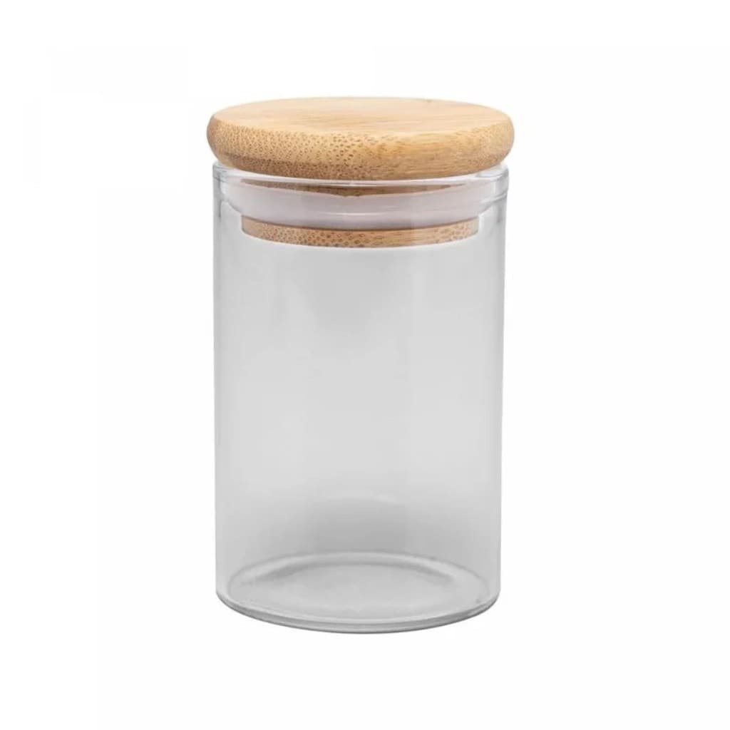 Porta Mantimento de Vidro com Tampa de Bambu 90ml - Wolff