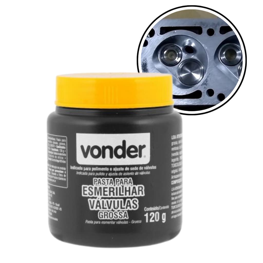 Pasta para esmerilhar válvulas grossa 120 g Vonder