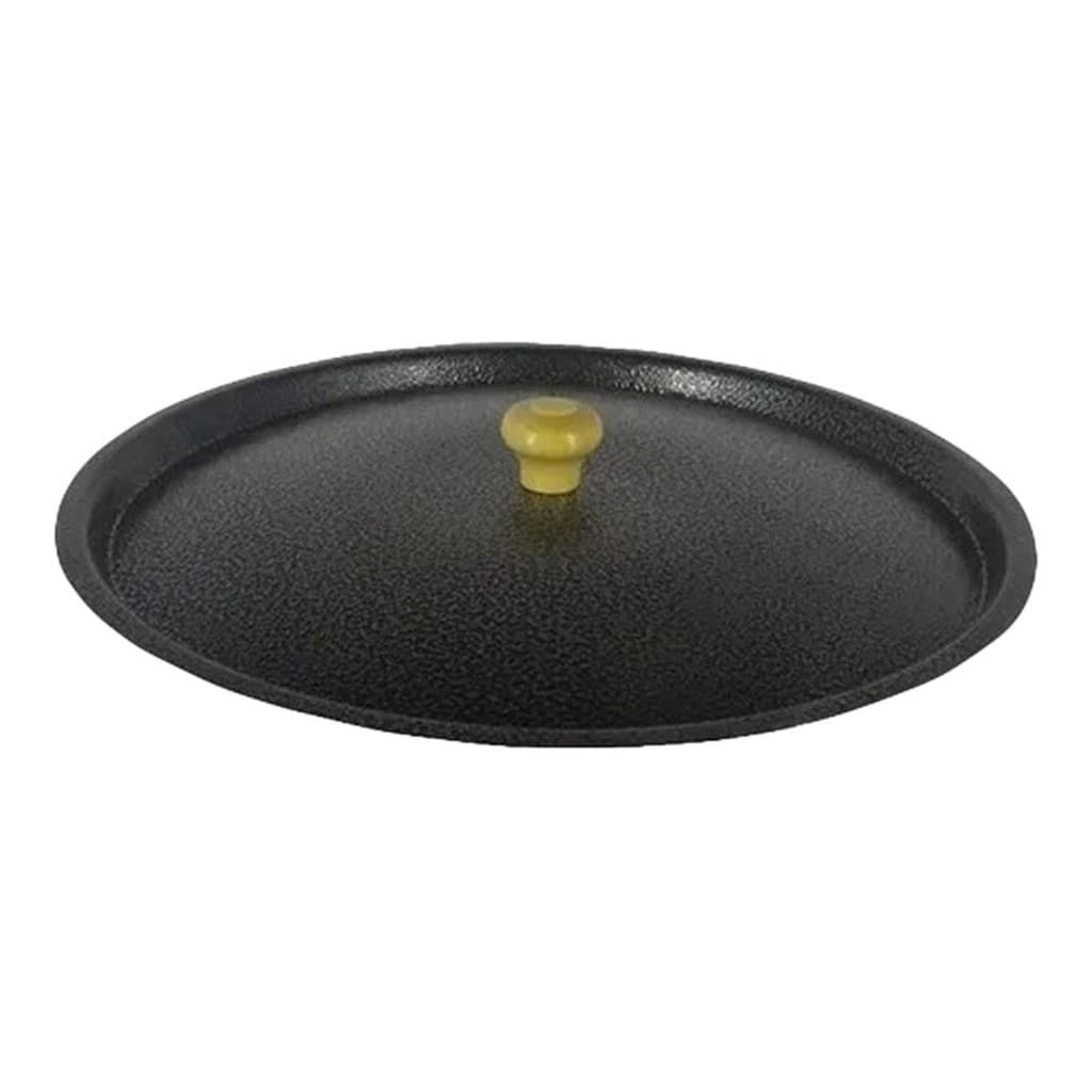 Tampa Avulsa Alumínio Leve Craqueado Preto 12cm