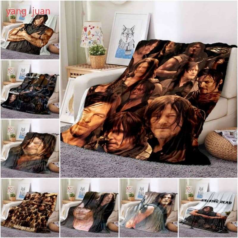 Personagens De Filme The Walking Dead Impressão Cobertor De Flanela Macia Fina Para Cama Capa De Sofá Colcha Home Deco P