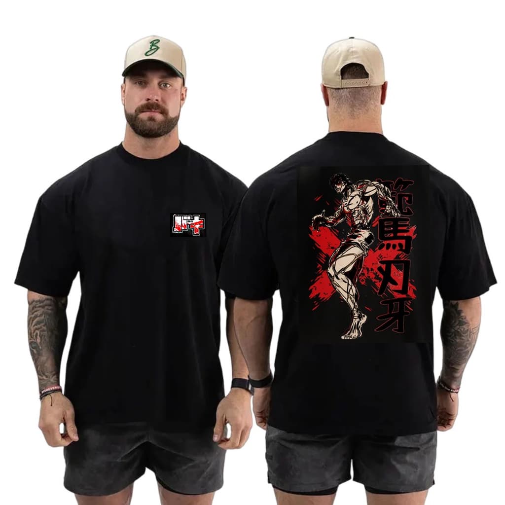 Camiseta Oversized Academia Anime Japonês Yujiro Maromba 100% Algodão Alta Qualidade Anime Scape
