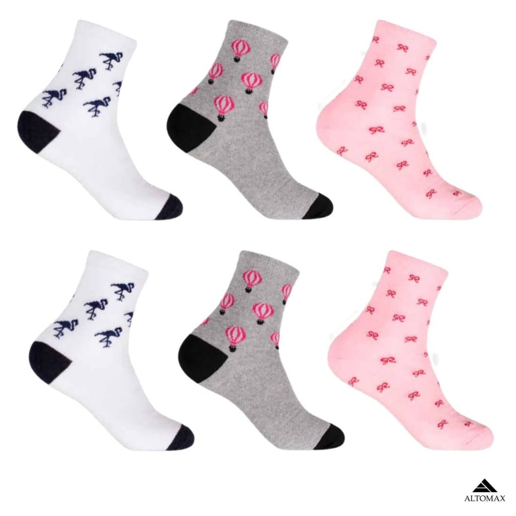 Kit 3, 6 ou 12 pares de Meias Feminina Adulto  Soquete Altomax