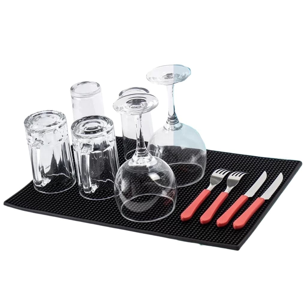 Tapete Escorredor de Copos e Louças Silicone 45x30 Protetor de Pia Bancada Cozinha