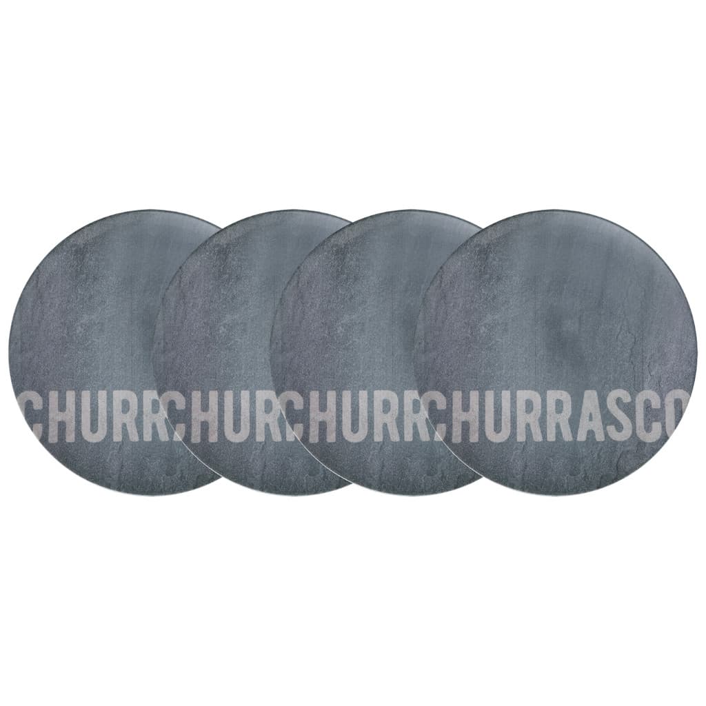 Kit Prato Raso Churrasco Stone em Porcelana 28 cm 4 Peças Tramontina 96950/287