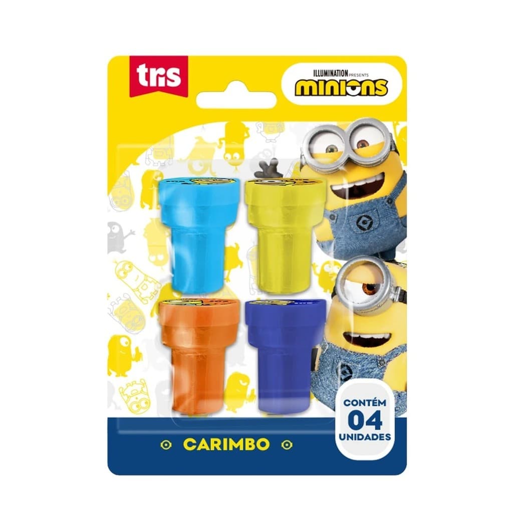 Blister Carimbo Autotintado Minions 4und - Tris