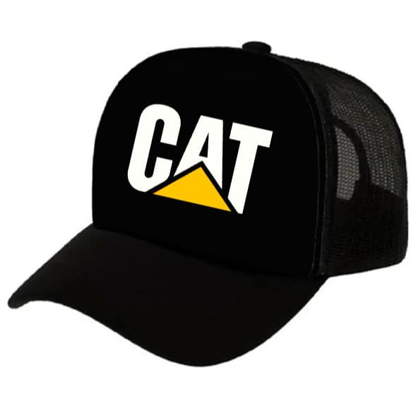 Boné Caterpillar Truck De Redinha Telinha Aba Curva Preto