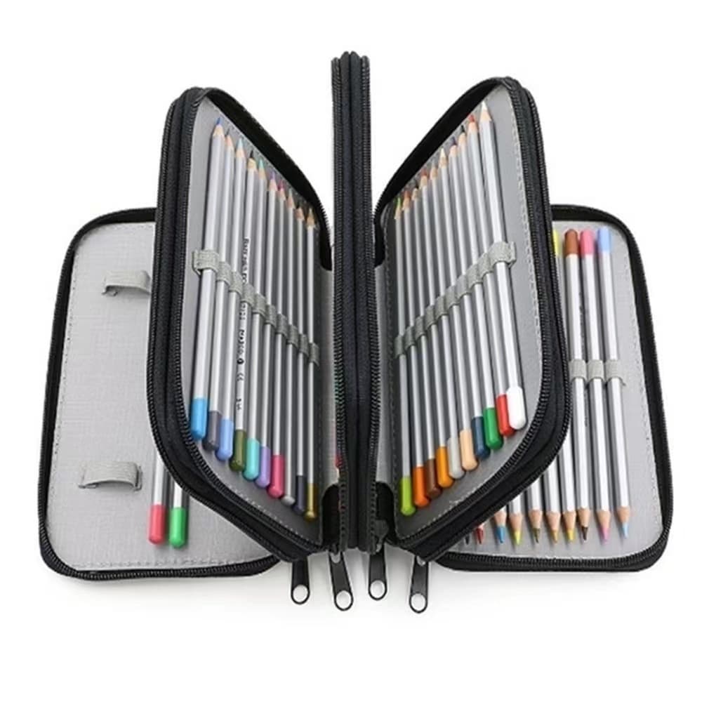 Estojo Escolar/Estojo Box/Estojo De Lápis De Quatro Camadas Com 72 Furos De Cor/Material Escolar